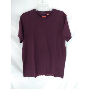 Superdry Shirt Burgundy Wine Short Sleeve T Shirt Size 2XL READ
